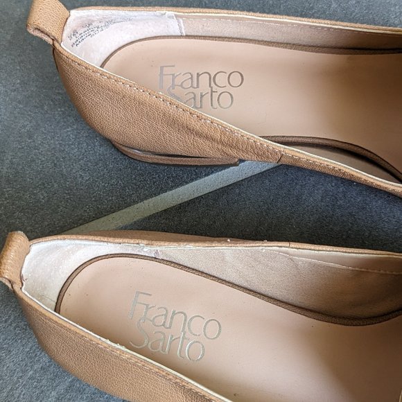 Franco Sarto Beige Pointed Toe Loafers (Like New) - Picture 7 of 8